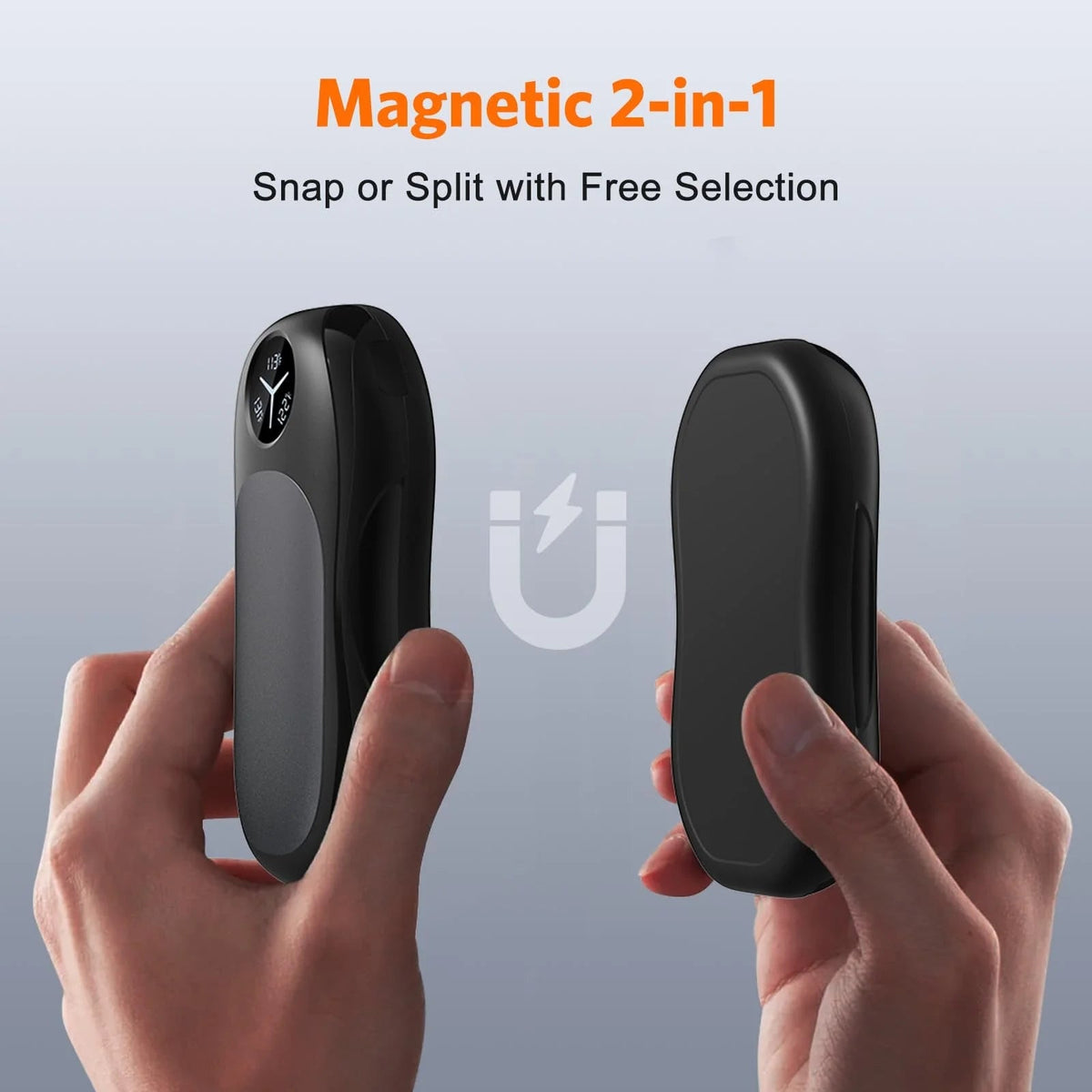 ThermaPocket™ Dual Rechargeable 6000mAh Hand Warmer – Portable, Magnetic & Reusable