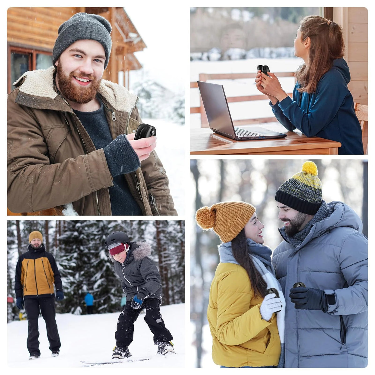 ThermaPocket™ Dual Rechargeable 6000mAh Hand Warmer – Portable, Magnetic & Reusable