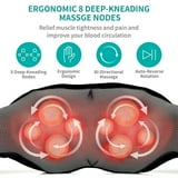 Nekteck Shiatsu Neck Massager with Heat, Electric Deep Tissue Massage Pillow (Carrying Bag)-Black