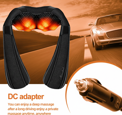 Theravox™ Neck & Back Massager with Heat – Electric Deep Tissue Kneading for Muscle Relief