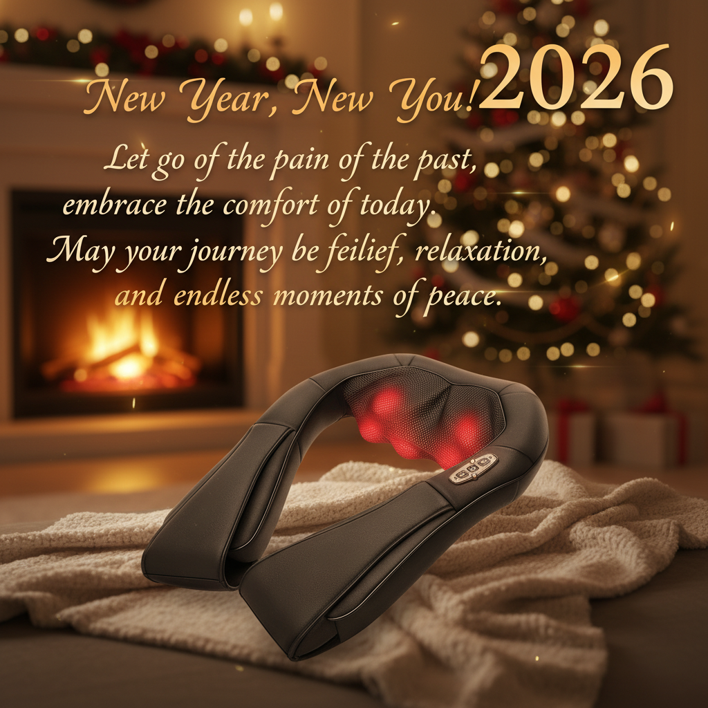 Theravox™ Neck & Back Massager with Heat – Electric Deep Tissue Kneading for Muscle Relief