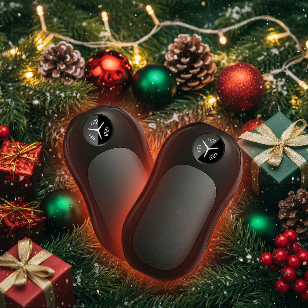 ThermaPocket™ Dual Rechargeable 6000mAh Hand Warmer – Portable, Magnetic & Reusable