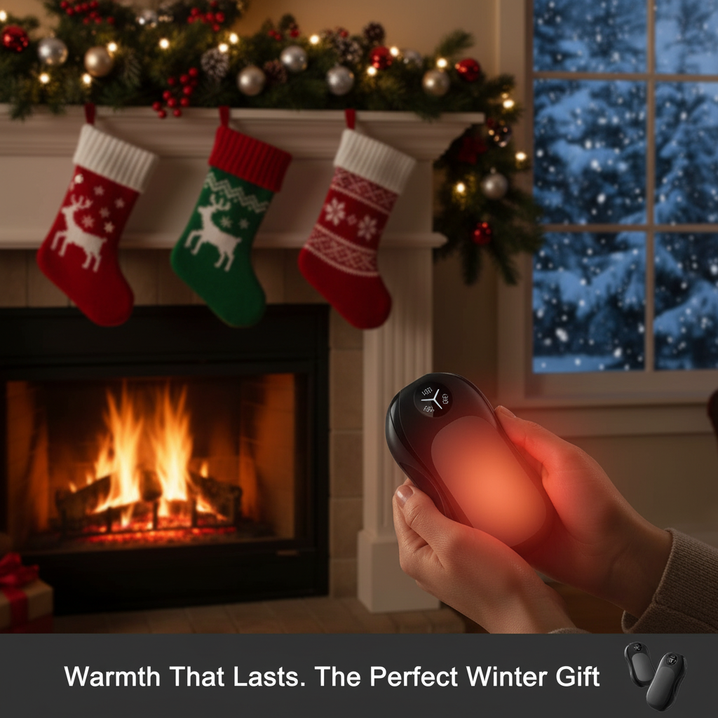 ThermaPocket™ Dual Rechargeable 6000mAh Hand Warmer – Portable, Magnetic & Reusable